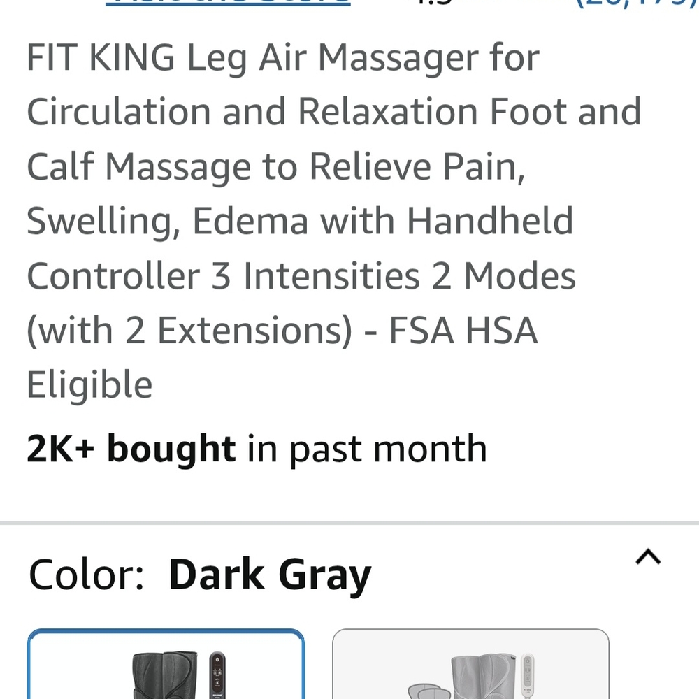FIT KING Leg Air Massager - Dark Gray